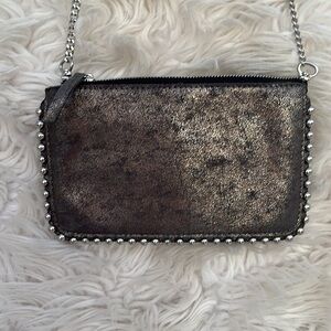 ZARA Metallic Studded Crossbody Bag/Purse/Clutch nwot